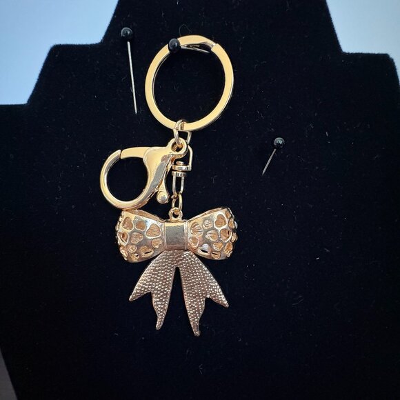 Bow Bag Charm Bling Backpack Charm Lobster Clasp Keychain New - Picture 2 of 5